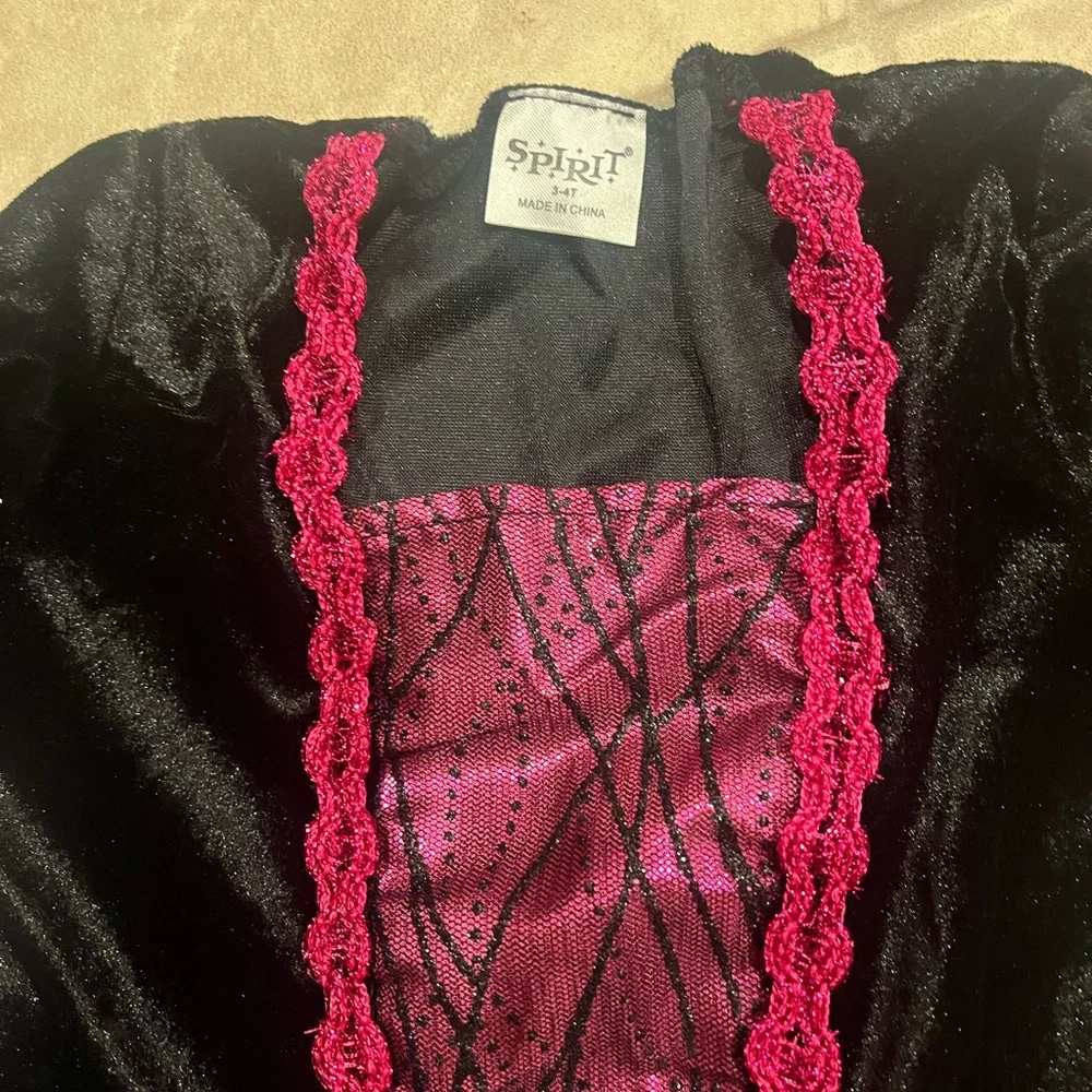 Shimmer Witch girls 3-4t costume. Beautiful shiny bright pink/ black dress&hat.